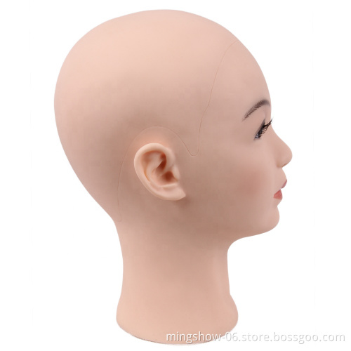 Plastic bald Mannequin Head Female Professional Cosmetology Head for Wig Making, wig mannequin head display